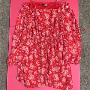 Off the shoulder chiffon dress